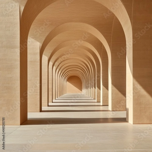 Obraz Beige arched walkway