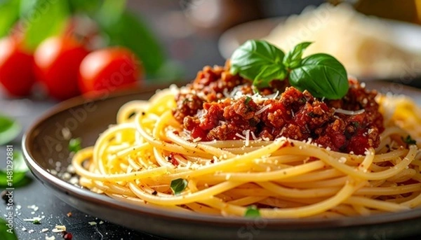 Fototapeta ミートソースパスタ