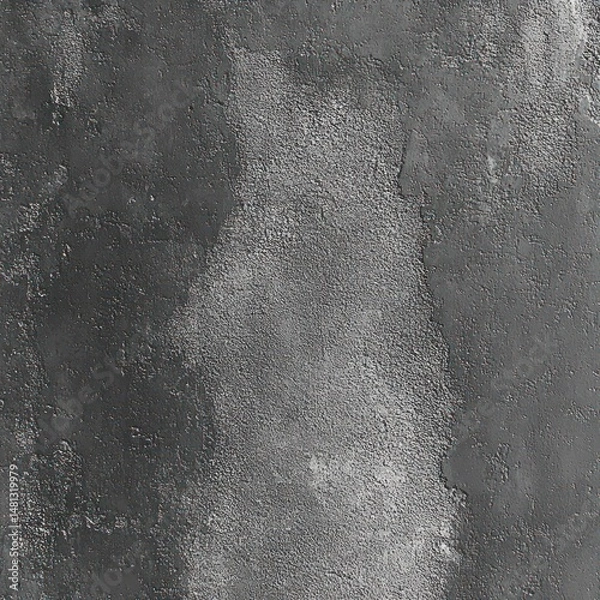 Fototapeta close-up view of a textured, rough concrete or plaster wall with varying shades of gray and irregular surface patterns