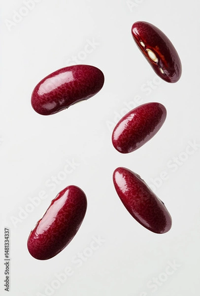 Obraz Isolated Flying Red Kidney Beans
