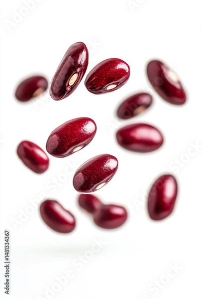 Obraz Red Legumes Floating Against White