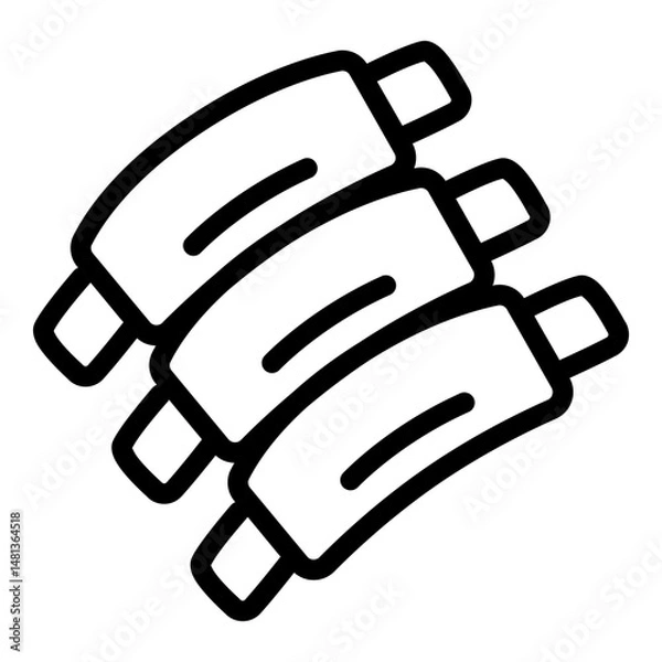 Obraz Ribs icon. Vector line icon	