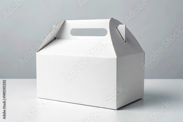 Fototapeta Empty White Packaging Box Mockup