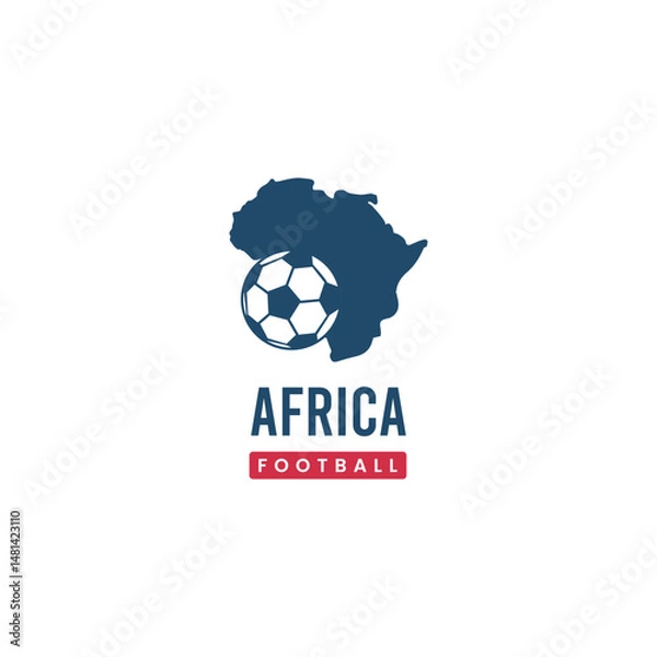 Fototapeta african football sport vector illustration logo design on isolated background