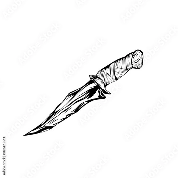 Obraz abstract vector illustration of a dagger 