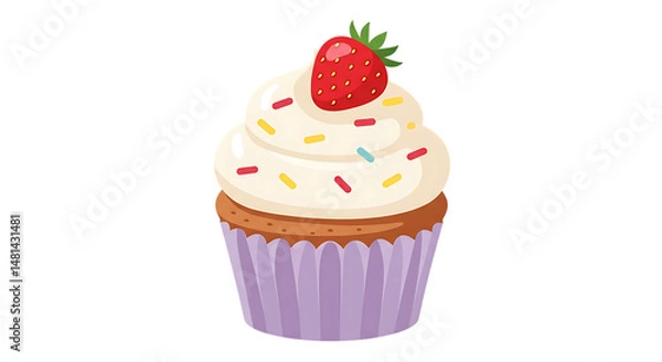 Obraz cupcake isolated on white background