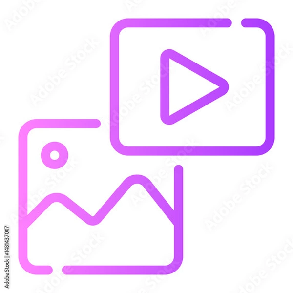 Fototapeta digital asset gradient icon