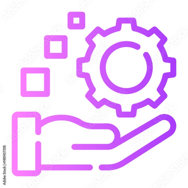 Fototapeta digital asset management gradient icon