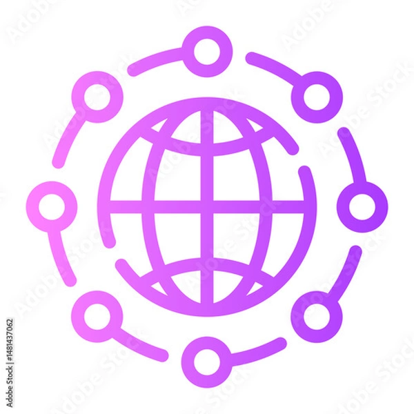 Fototapeta networking gradient icon