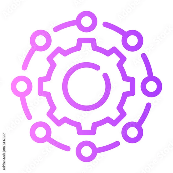 Fototapeta process gradient icon