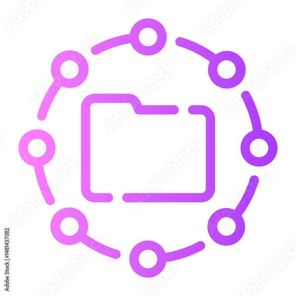Fototapeta storage gradient icon