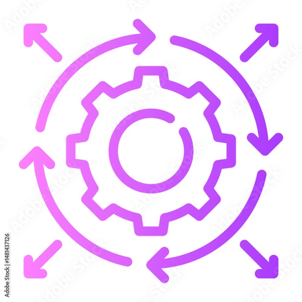 Fototapeta workflow gradient icon