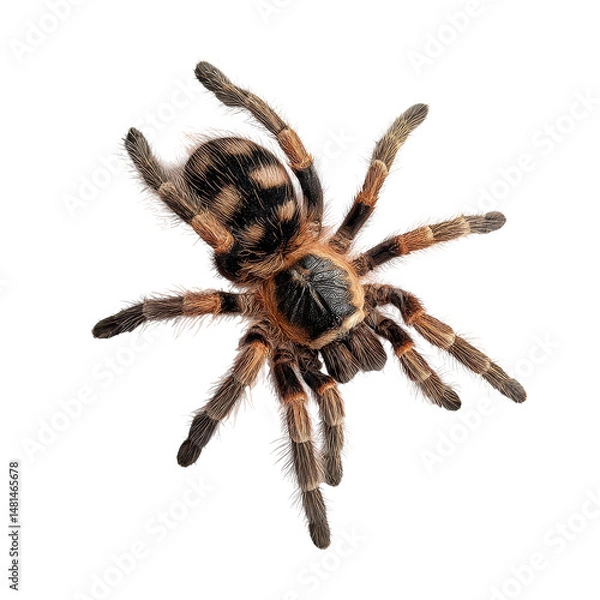 Obraz Close-up of a vibrant tarantula showcasing intricate details. transparent background