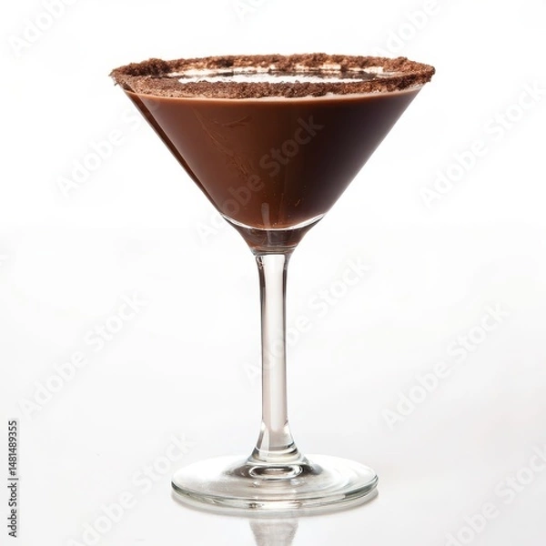 Fototapeta Decadent chocolate martini served in a chic glass with a smooth texture and rich flavor ideal for special occasions