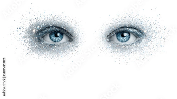 Obraz Captivating eyes sparkling with glittering beauty. transparent background