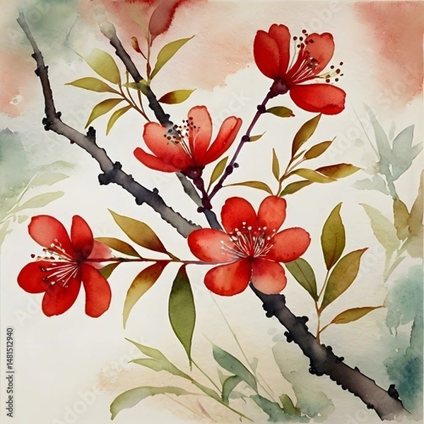 Obraz Vintage floral background