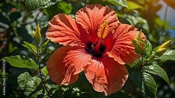 Obraz Red hibiscus flower