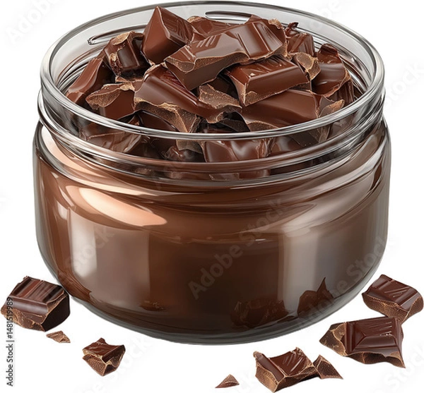 Obraz Chocolate Spread in Glass Jar