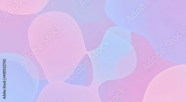 Fototapeta Abstract gradient blobs in pink and blue