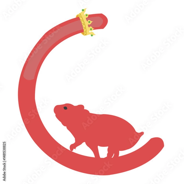 Obraz A cleverly designed hamster-themed logo can effectively represent qualities like energy, diligence, and a nurturing spirit for a brand