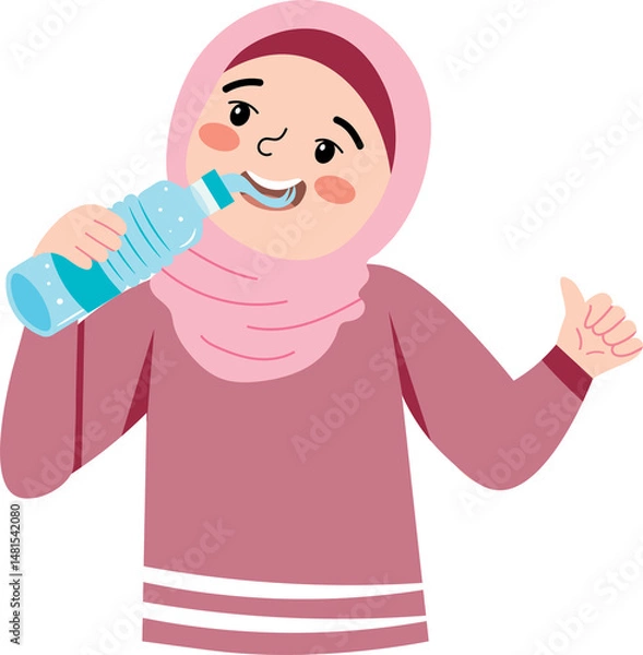 Obraz hydrated child character