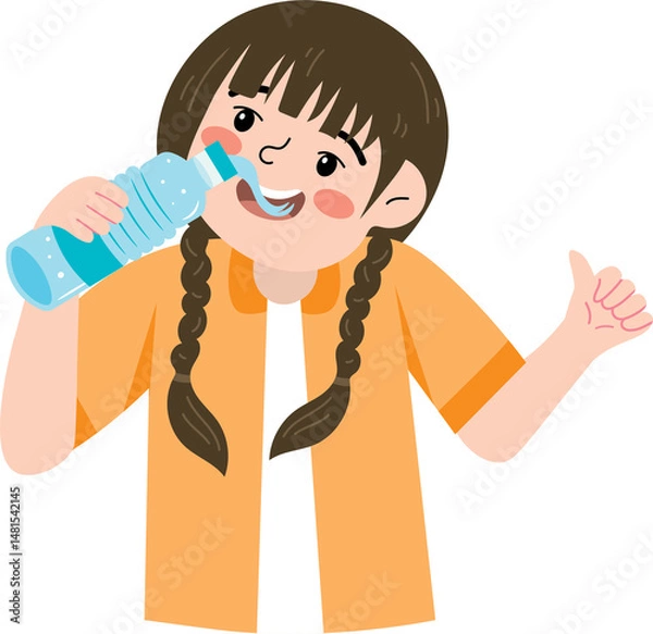 Obraz Child with water bottle