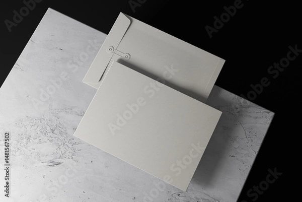Obraz c4 envelope presentation on podium mockup