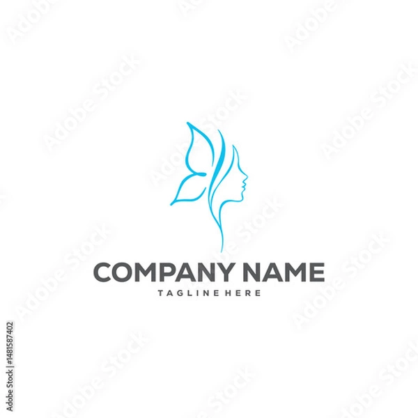 Obraz butterfly beauty logo vector