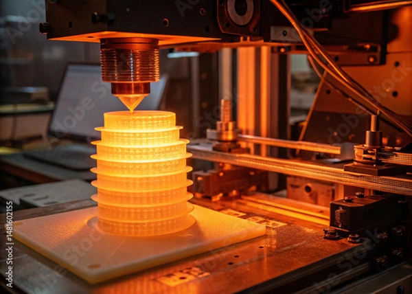 Fototapeta 3D Printer Creating Prototype