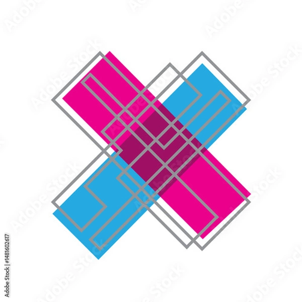 Fototapeta custom abstract Letter X logo design vector concept illustration