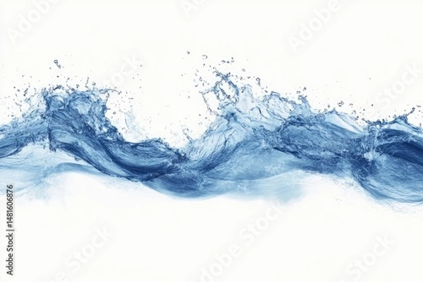 Fototapeta Water waves and splashes