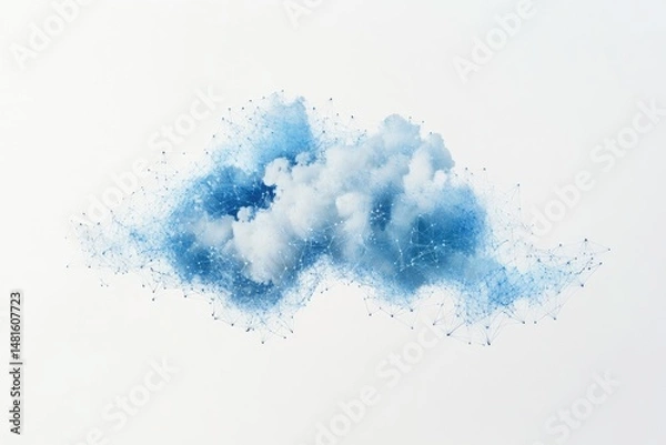 Fototapeta Abstract cloud illustration,  detailed network structure