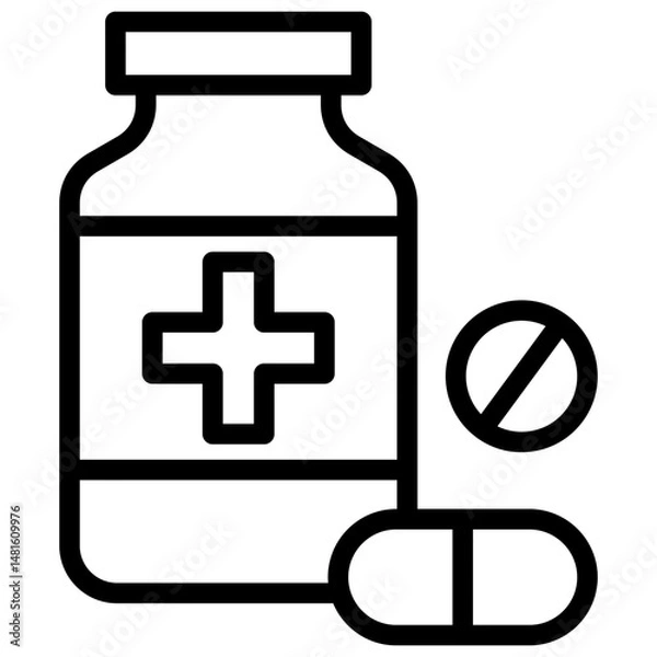 Obraz Pill Bottle Icon