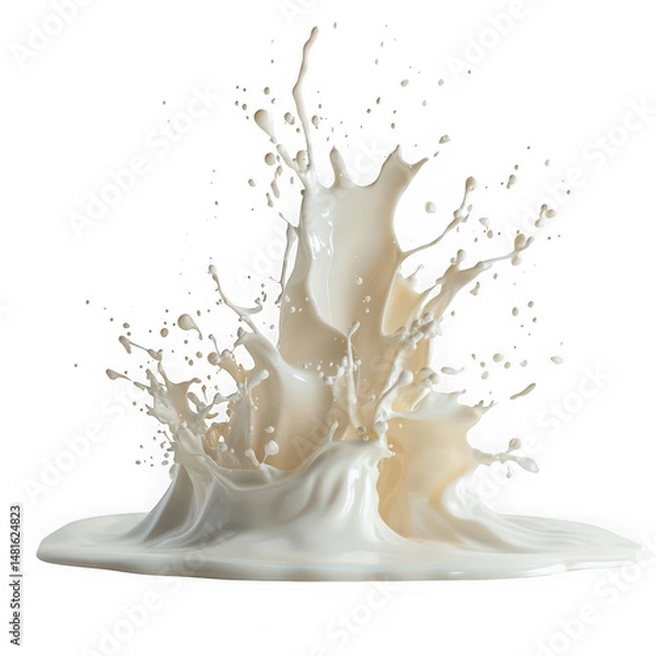 Fototapeta creamy fluid eruption dynamic splash  