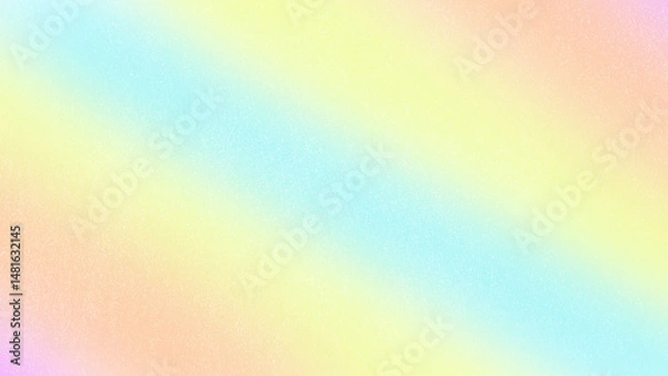 Fototapeta Diagonal pastel rainbow gradient background with soft grainy texture and dreamy multicolor design in light tones
