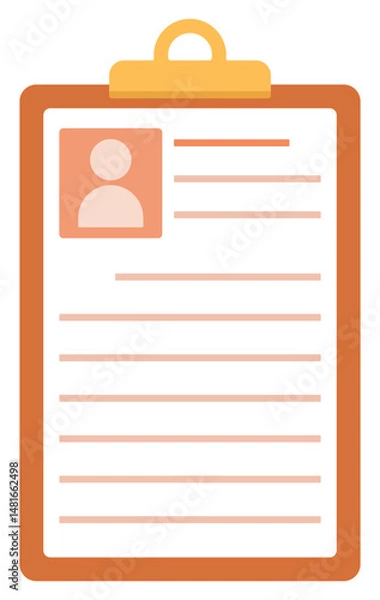 Obraz Personal information flat icon isolated on white background