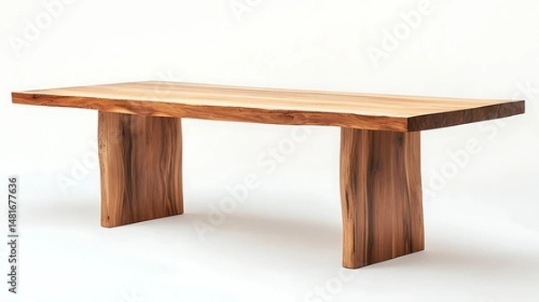 Fototapeta Luxurious dining room with live edge feature and décor high resolution picture