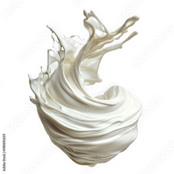 Obraz swirl of creamy white substance  