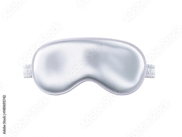 Obraz A silky white eye mask is shown against a clean white backdrop promoting restful sleep and blocking out light for a comfortable and rejuvenating experience.