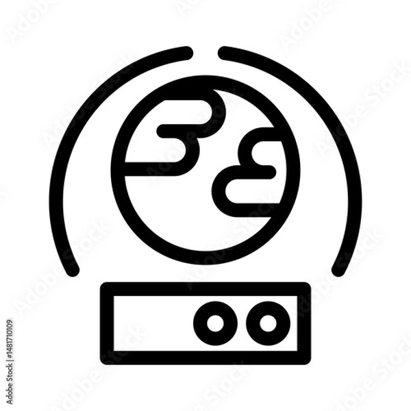 Fototapeta SEO and Web Optimization. Hosting vector icon illustration