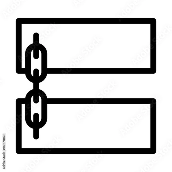 Fototapeta SEO and Web Optimization. Link Building vector icon illustration