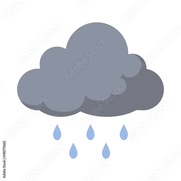 Obraz cloud with rain drops