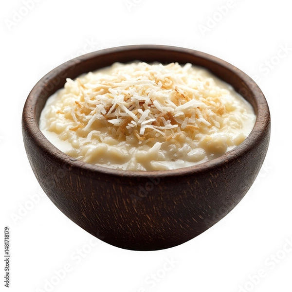 Obraz creamy rice pudding with delicious topping  