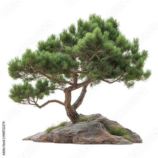 Fototapeta Canary Island Pine Tree isolated on transparent background