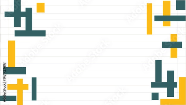 Fototapeta Minimal Bauhaus Abstract. background line