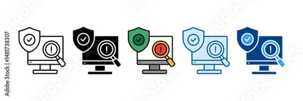 Fototapeta Prevention Icon Set Multiple Style Collection