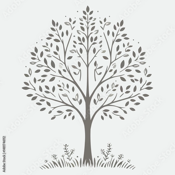 Fototapeta White Leaves Tree