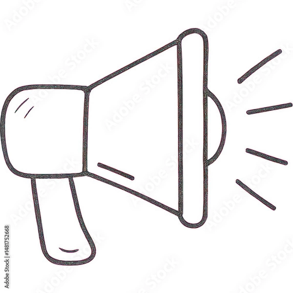 Fototapeta A megaphone used for making announcements during festive celebrations and events.