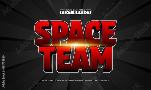 Obraz space team editable text effect with a cosmic and galaxy text style