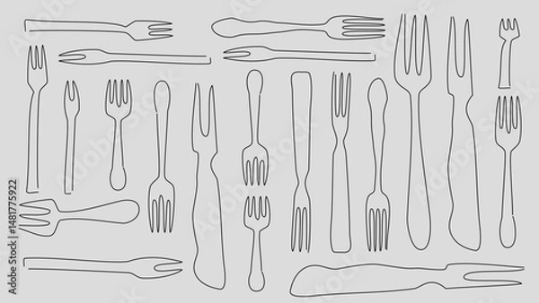 Fototapeta Linear Bite: The Art of a Simple Fork